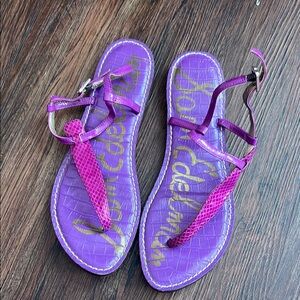 Sam Edelman Vibrant Purple and Pink Sandals